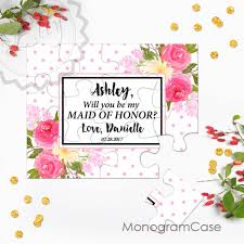 150 3 2 this is how you make a fun cardboard puzzle. Custom Will You Be My Bridesmaid Puzzle Invitation