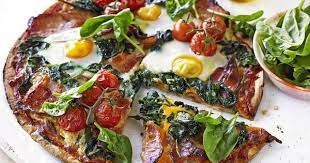 Bacon And Egg Florentine Pizza Recipe Florentine Pizza Brunch Recipes Best Brunch Recipes