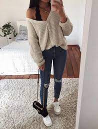 Beige Jumper Clothes In 2019 Pinterest Outfits Cute Outfits And Winter Outfits Cute Fall Outfits Fall Outfits Cute Outfits