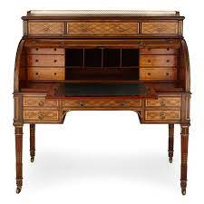 When you find a reception desk you like for sale at an affordable price, place your order online. Donald Ross Style Walnut Roll Top Bureau Desk At 1stdibs