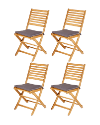 Cult furniture offers high quality reproductions of some of the most famous and iconic chair designs around, including the innovative wishbone and sawhorse designs of hans j wagner and the charming standard chairs created by jean prouve. Wooden Garden Chairs 4 Pack Aldi Uk