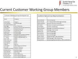 Coordinated field surveying, mapping and civil engineering activities for the design, construction and maintenance of. Southern Natural Gas Customer Working Group Webex Ppt Download