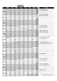 The year 2021s maximum week number is wn 52. 2021 Business Project Planning Calendar With Week Number Free Printable Templates