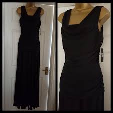 Nightway Black Ruched Maxi Dress Size Uk 10 Bnwt Fashion