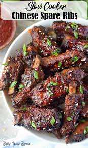 Slow Cooker Chinese Spare Ribs Butter Your Biscuit Recipe Pork Rib Recipes Slow Cooker Ribs Slow Cooked Meals