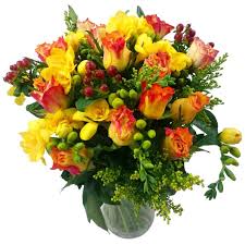 The Rose Freesia Bouquet Luxurious Just 34 99 On Clareflorist Co Uk Http Tinyurl Com Olwet2k Fresh Flower Bouquets Flowers Delivered Freesia Flowers