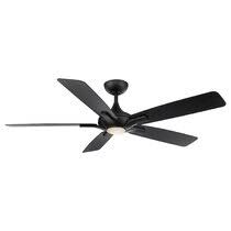 This remote controlled ceiling fan & led integrated light is a space saver & it creates high airflow. Indoor Matte Black Ceiling Fans You Ll Love In 2021 Wayfair