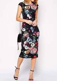 Erdem's romantic sensibility is evident in this demure black aleena dress, which is decorated with a green, yellow, purple, and white varo pass floral print. Black Floral Print Round Neck Sleeveless Midi Dress Floral Dress Black Midi Dress Sleeveless Dresses