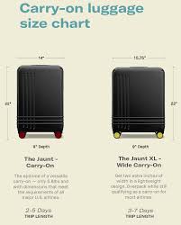 carry on luggage size chart roam luggage