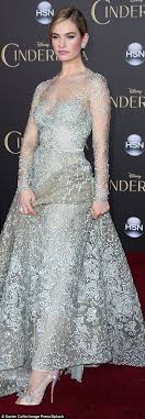 Lily james wears prada to the cinderella mexico city premiere, mexico, march 2015. Cinderella S Lily James Has Worn 20 Outfits Worth 300k In Eight Weeks Daily Mail Online