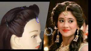 Easy Weddings Or Functions Hairstyle Diy How To Fix Mag Tikka With Puff Youtube Front Hair Styles Hair Style Vedio Hair Scarf Styles