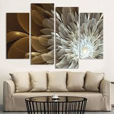 Unframed Golden Flowers Painting Wall Decoration Teme Store Wall Painting Ideas Wall Painti Wall Canvas Painting Modern Wall Paint Floral Wall Art Canvases