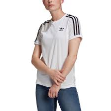 Schwarzadidas shirts damen damenadidas shirts in schwarz adidasshirts damen in schwarz alle filter entfernen. Adidas 3 Stripes Tee T Shirt Damen Weiss Schwarz Gn2913