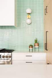 Pin By Emmme Studio On Hot Lights Modern Kitchen Backsplash Green Kitchen Backsplash Mint Green Kitchen