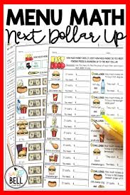 Next Dollar Up Worksheets And Word Problems Menu Math Distance Learning Math Worksheets Printable Math Worksheets Math Practice Worksheets