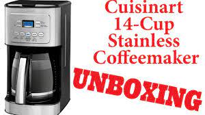 Place the ground coffee directly into the basket coffee if you are using a grind. Costco Cuisinart Perfectemp 14 Cup Programmable Coffee Maker Unboxing Youtube
