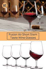 Fusion Air Break Resistant Short Stem Taste Wine Glasses Set Of 4 Wine Tasting Short Stem Wine Glasses Wine
