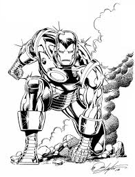 Black And White Comic Art Pin By Serge Gumbs On Comics Iron Man Drawing Marvel Comics Drawing Man Thing Marvel