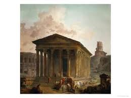 La Maison Carree A Nimes Giclee Print Hubert Robert Art Com Painting Nimes Art
