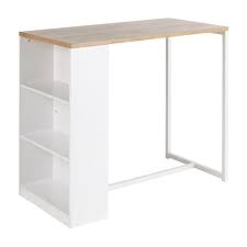 Mesa De Comedor Alta Para 2 3 Personas An 120 Maisons Du Monde En 2020 Table A Manger Haute Table De Salle A Manger Blanche Table Haute Cuisine