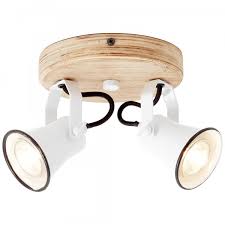 Mit deckenstrahlern werden einzelne bereiche bewusst ausgeleuchtet. Brilliant Seed Deckenstrahler 23 Cm Metall Holz Weiss Holz Hell 2 Flammig 82224 05 Led Lampenladen De