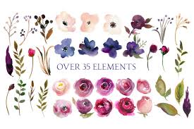 Maybe you would like to learn more about one of these? Lavender And Blue Pink Purple Watercolor Floral Clip Art By Whiteheartdesign Thehungryjpeg Com