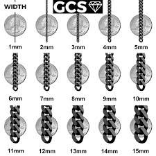 gold jewelry link type and width guide