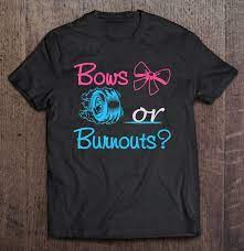 What to wear to a gender reveal party? Bows Or Burnouts Gender Reveal