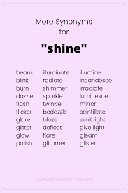 More Synonyms For Shine Writing Tips In 2021 Book Writing Tips English Vocabulary Words Writing Words