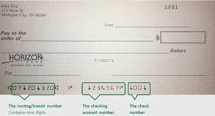 Routing Number Horizon Bank