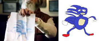 In The Sonic Movie 2020 The Crazy Theorist Made A Poorly Drawed Sketch Of Sonic This Drawing Directly Refers To The Sanic Meme Whic Movies The Sonic Sonic
