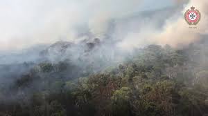 Aerial footage of fires at fraser island in queensland amid intense heatwave. Unweu S2jswrdm