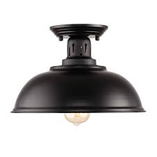Hmvpl Semi Flush Mount Ceiling Light Fixture Farmhouse Black Close To Ceiling Lighting Industrial Decor Lamp For Farmhouse Goals