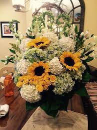 Large Altar Arrangement Sunflowers Hydrangea Hydrangea Arrangements Altar Flowers Altar Arrangement