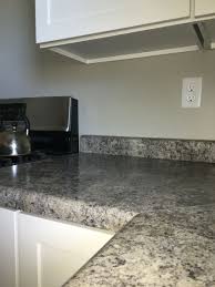 Laminated edging is the process of cementing a second piece or layer of granite to the very edge of the countertop as opposed to the entire countertop. Decided To Do Perlato Granite Formica Laminate Looks Amazing Kitchen Remodel Design Perlato Granite Formica Kitchen Remodel Idea