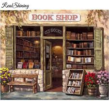 5d Diamond Painting Book Shop Kit Bookstore Bookshop Painted Books