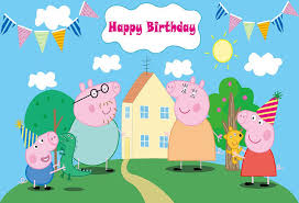 Happy Birthday Images For Kids Hd Peppa Pig Hd Wallpaper Peppa Pig Happy Birthday Backdrops Kids Vinyl Photo Backdrops