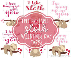 Free Printable Valentine Day Cards With Cute Sloths Fun Happy Home Perfect for saving you time and money while you spread some valentine's day love!
