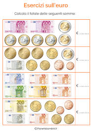 Banconote euro da stampare per bambini • colorare. Schede Didattiche Sull Euro Per La Scuola Primaria Pianetabambini It