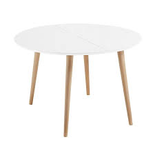 kave home oakland eettafel uitschuifbaar o 120 cm eettafel tafel uitschuifbaar ronde eettafel
