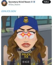 Kristi Noem made her South Park character her profile picture and used it  to promote ICE.