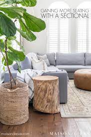 Here's an example of a small sectional sofa in a small living room basement area: Designing A Small Living Room With A Large Sectional Maison De Pax