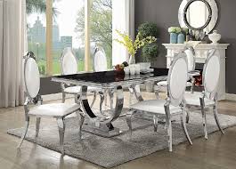 Antoine Table 107871 Coaster Furniture Dining Room Sets In 2020 Dining Table Chrome Dining Table Rectangular Dining Table