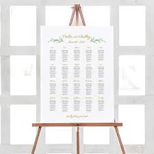Greenery Wedding Seating Chart Table Plan Templates 10 Sizes Etsy Reception Seating Chart Wedding Table Seating Chart Seating Chart Template