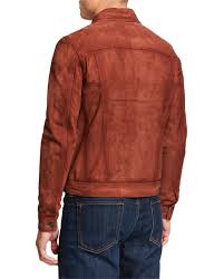 Shop the largest men's 7 for all mankind jackets selection online on stylemi. 7 For All Mankind Men S Modern Trucker Suede Jacket Neiman Marcus