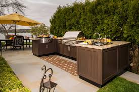 This one is pretty quick and easy to build and if you don't have a deck to build it on, you can build a small patio section pretty easily. Outdoor Kitchen Layouts U Shaped L Shaped More