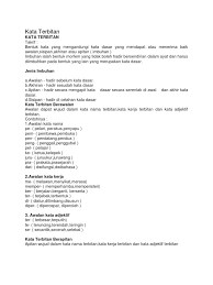 Imbuhan apitan ke an 3.0 latihan imbuhan ke an id: Kata Adjektif Terbitan Sisipan