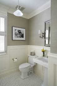 Cameron designed a 7' by 6' space framed with curved wall in the middle of the new space to locate the new powder room. Chair Rail Molding Ideas For The Bathroom Renocompare