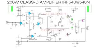 200w Class D Power Amplifier Irf540 Irf9540 Subwoofer Amplifier Subwoofer Power Amplifiers