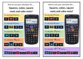 Maybe you would like to learn more about one of these? How To Use Your Calculator Help Sheet For Squares Cubes Square Roots And Cube Roots Teaching Resources